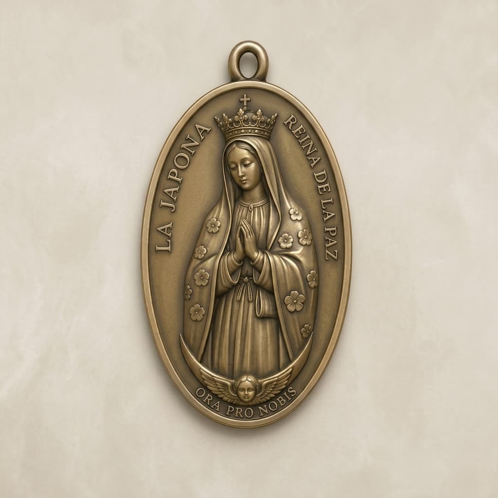 Marian Medal Front Angle - La Japona